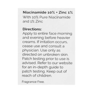 the ordinary niacinamide 10% + zinc 1% oil control serum