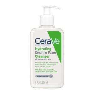 CeraVe Cream-to-Foam Makeup Remover and Face Wash - Fragrance Free