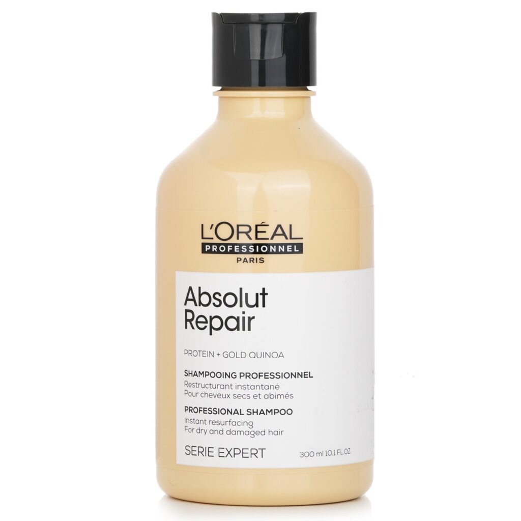 L'Oreal Professionnel Serie Expert Protein + Gold Quinoa Absolut Repair Dry And Damage Hair Shampoo, 300ml