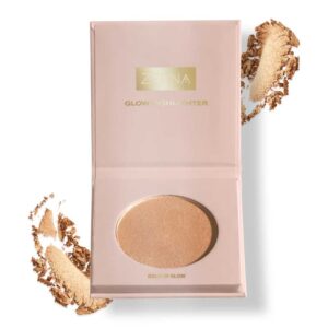 A baked and silky-soft texture ensures breath-taking luminosity. A highly pigmented texture with fine pearls creates a fabulous glow with a natural finish. The ZEENA Glow Highlighter silky-smooth formula melts into the skin when applied.